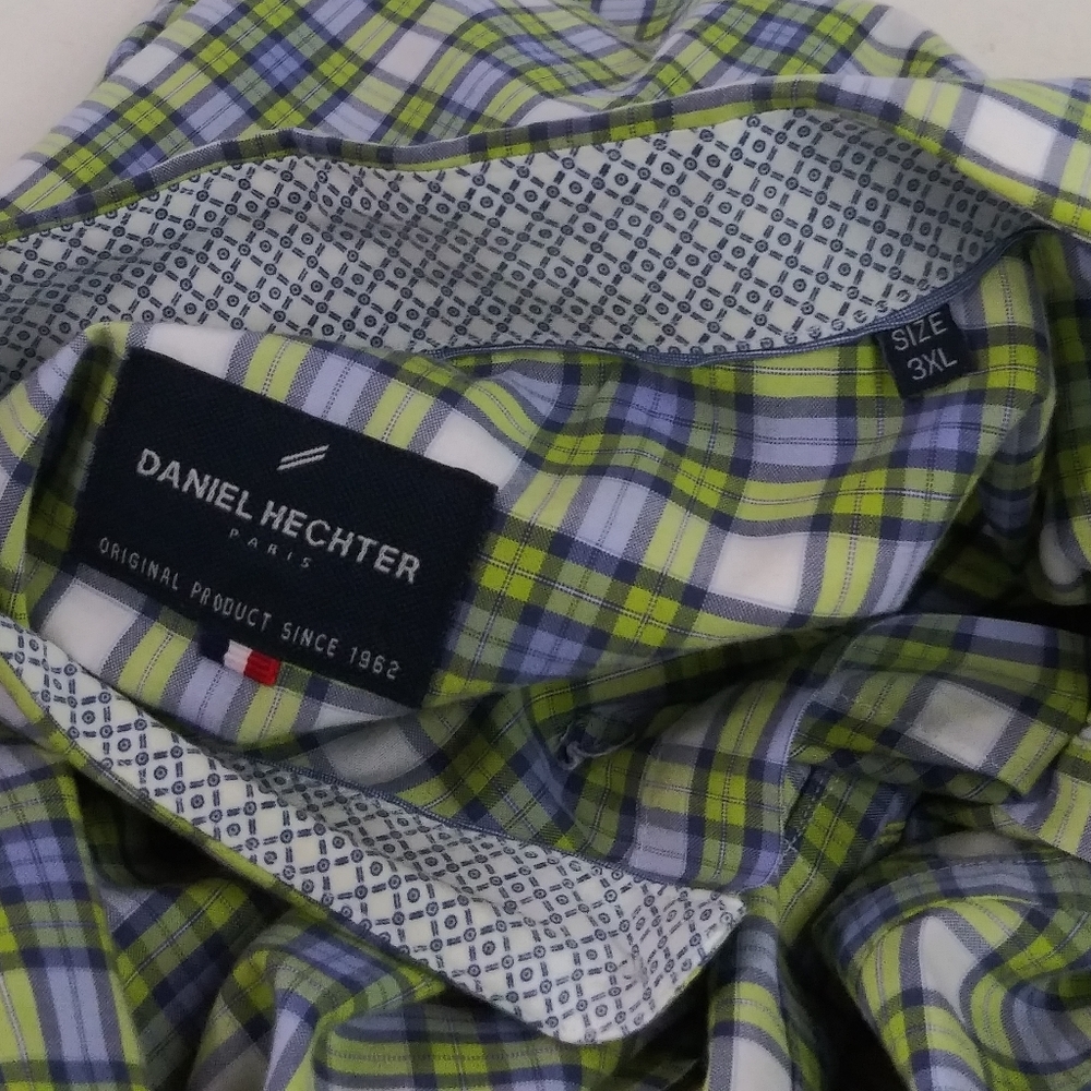 Daniel Hechter plaid green shirt men's size 3XL - Picture 4 of 4